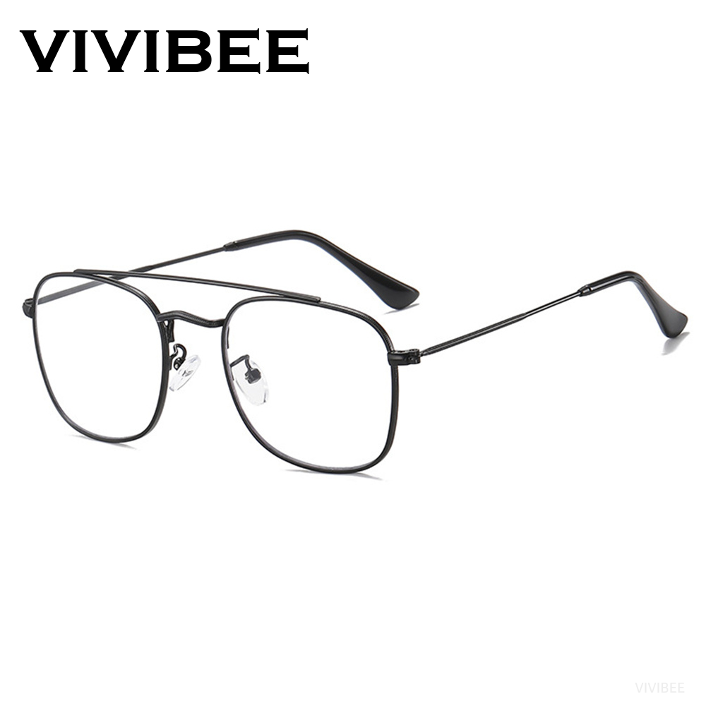 Gaming Glasses Tinted - VIVIBEE 레트로 항공 블루라이트 차단 안경