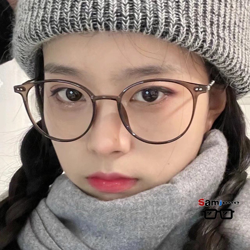 Gaming Glasses Tinted - Samjune 빈티지 라운드 안티 블루 라이트