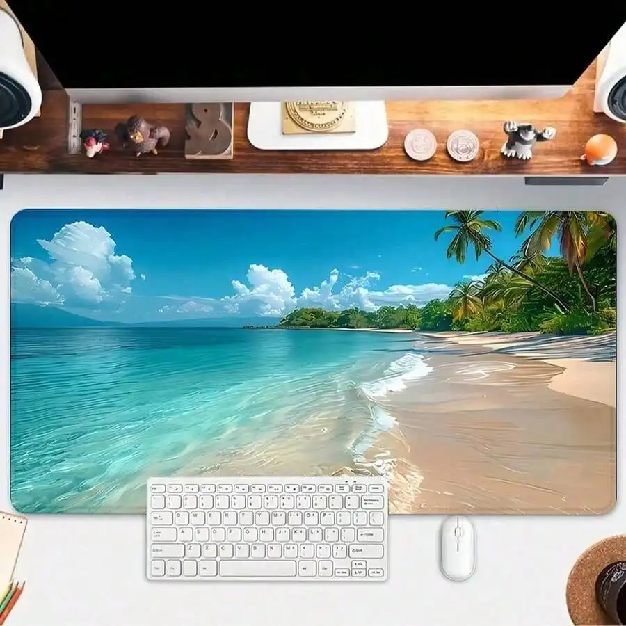 Gaming Accessories As Gifts - 블루 오션 마우스 패드 여름 해변