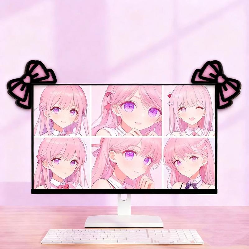 Gaming Accessories Monitor - 새로운 1/2Pcs 나무 Bowknot PC 액세서리