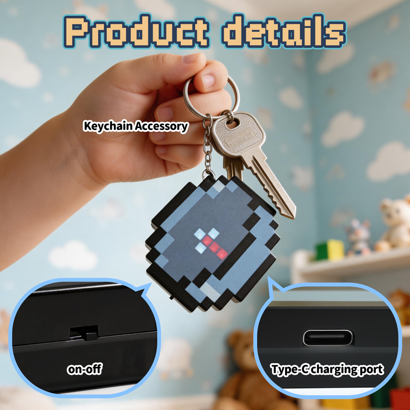 Gaming Accessories Kids - 2026 신형 충전식 픽셀 나침반 열쇠고리