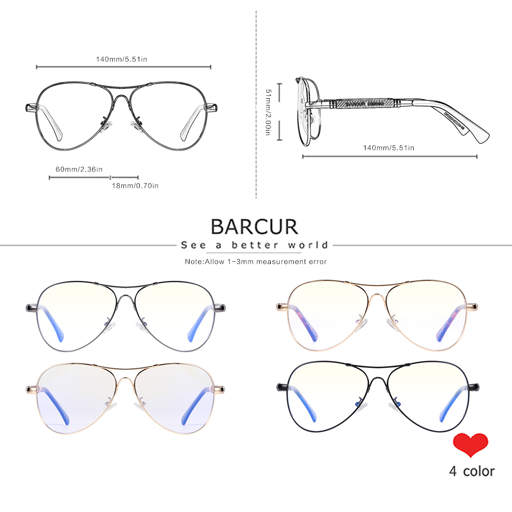 BARCUR 안티 블루 라이트 차단 안경 컴퓨터 유리  - Gaming Glasses Tinted 리뷰 및 가격