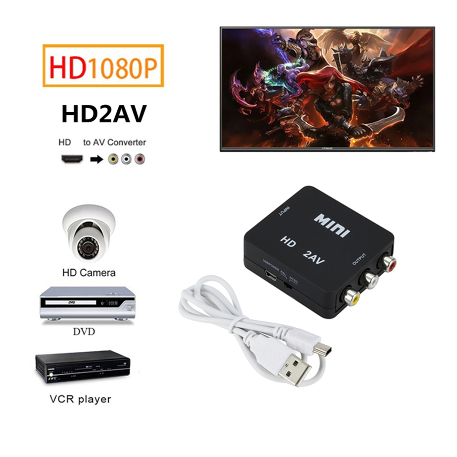 HDTV 컨버터 박스 RCA AV CVBS L/R 비디 - Video Gaming Accessories 리뷰 및 가격