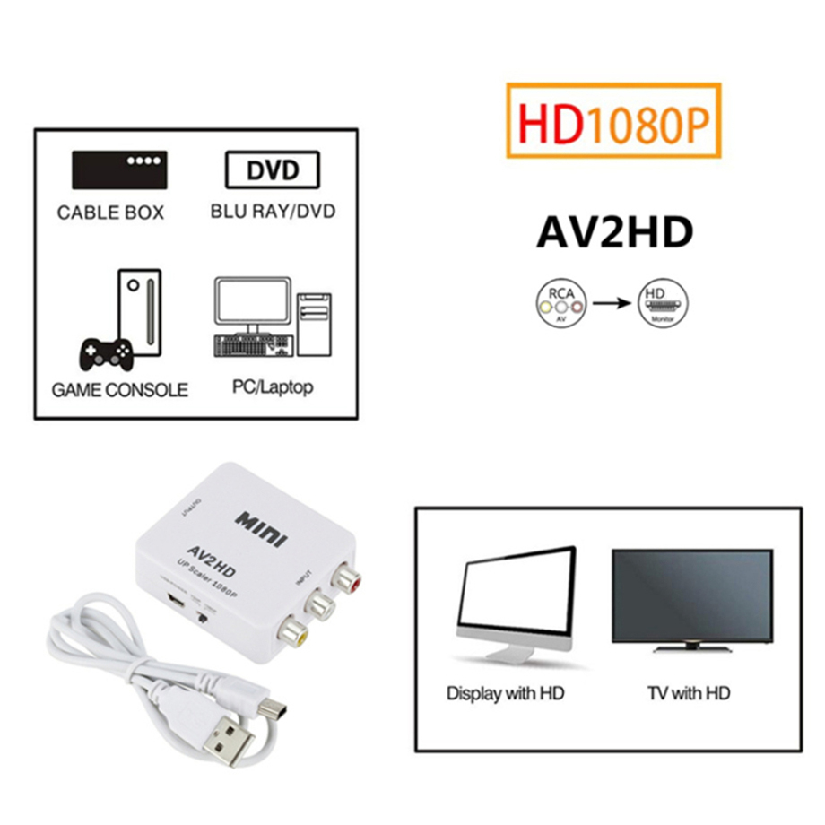 HDTV 컨버터 박스 RCA AV CVBS L/R 비디 - Video Gaming Accessories 리뷰 및 가격