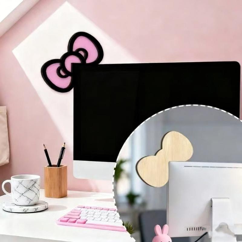 새로운 1/2Pcs 나무 Bowknot PC 액세서리  - Gaming Accessories Monitor 리뷰 및 가격
