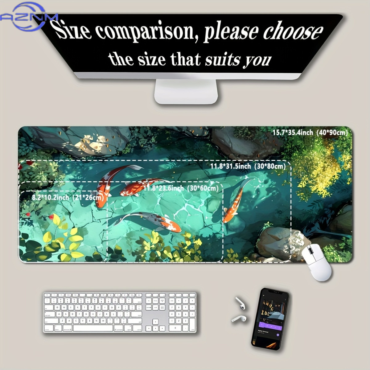 대형 잉어 모양 게이밍 마우스 패드, 미끄럼 방지 고무 - Gaming Accessories Officeworks 리뷰 및 가격