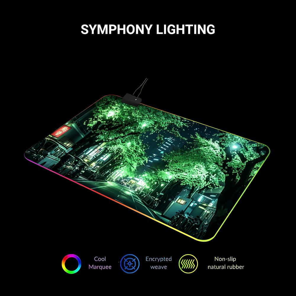 RGB 마우스 패드 일본 거리 퍼플 사쿠라 작업 사무실 - Gaming Accessories Officeworks 리뷰 및 가격