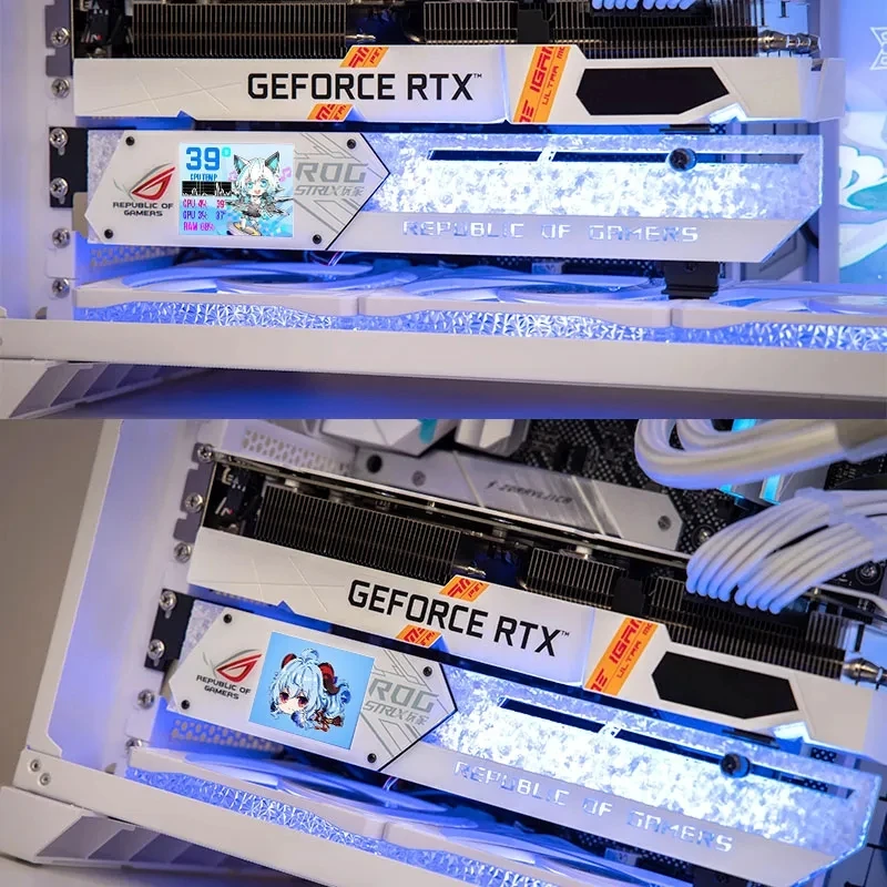DIY 2.2 인치 LCD 디스플레이 GPU 브래킷,  - Gaming Accessories Monitor 리뷰 및 가격
