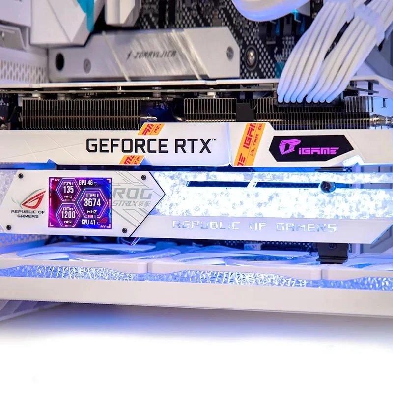 DIY 2.2 인치 LCD 디스플레이 GPU 브래킷,  - Gaming Accessories Monitor 리뷰 및 가격