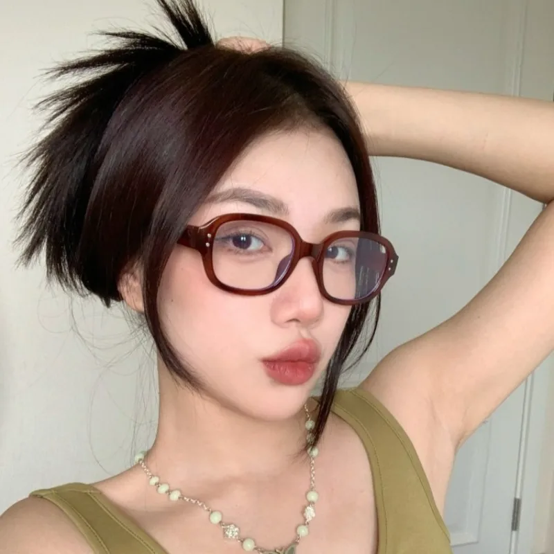레트로 스퀘어 근시 안경 여성 레드 컴퓨터 독서 안경  - Gaming Glasses Tinted 리뷰 및 가격