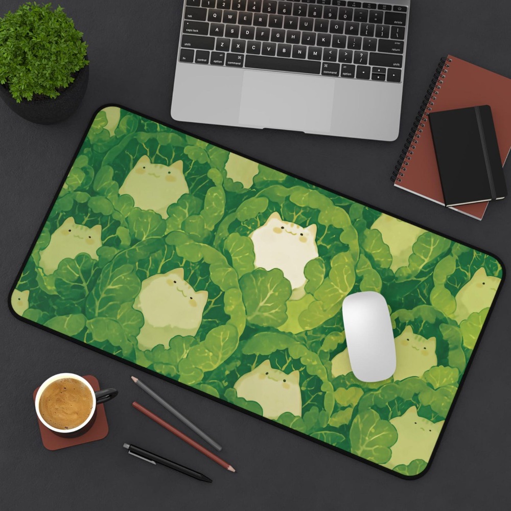카와이 데스크 매트, 양배추 속의 귀여운 고양이, 귀여 - Gaming Accessories Officeworks 리뷰 및 가격