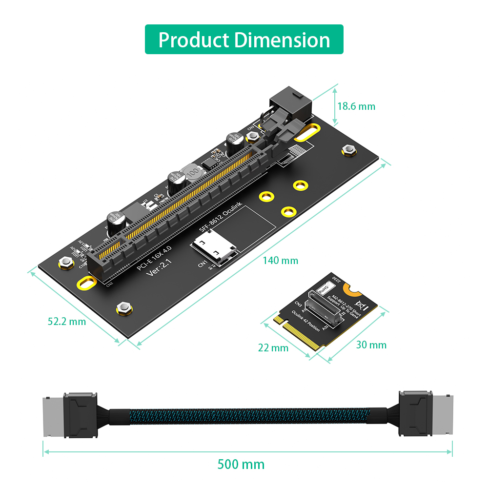 외부 그래픽 카드로 사용할 수 있는 Oculink SF - Pcie Extension Cable 리뷰 및 가격